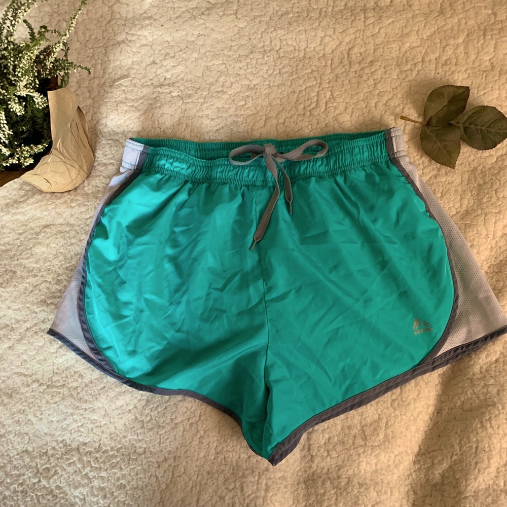 Teal and grey athletic shorts (size medium)